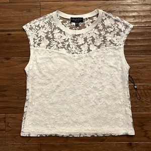 Laundry by Shelli Segal Optic White Sleeveless Shirt